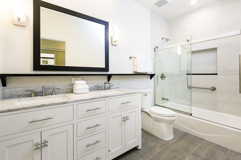 Contemporary Bathroom with Dual Vanities